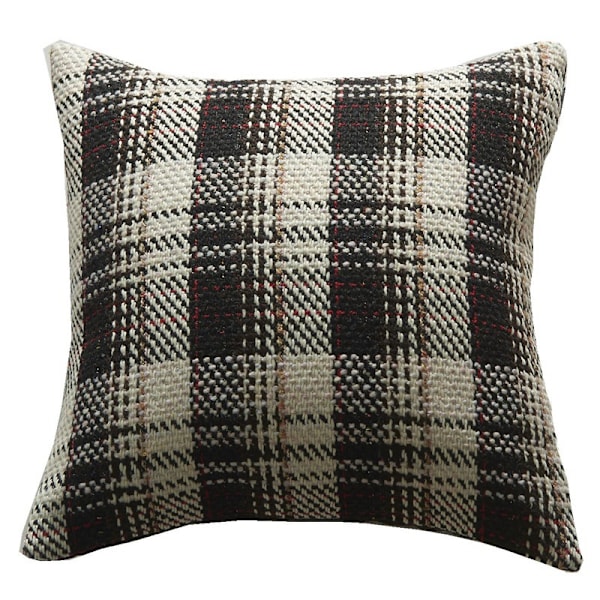 Tekstiilien perintö Turkis Plaid Blackcushion koko-45*45