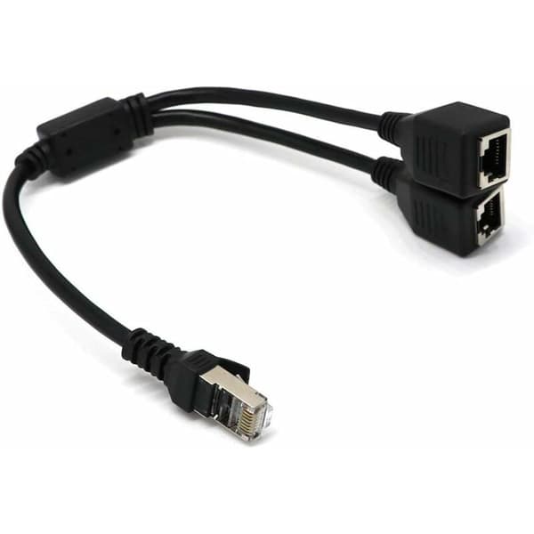 RJ45 netværkssplitteradapterkabel 1 han til 2 hunudgange LAN Ethernet-kabel netværkssplitteradapter