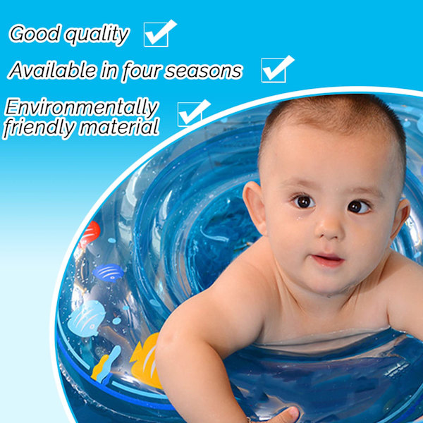 Baby svømme ring float, oppustelig baby pool float med sikkerhed og blødt PVC sæde, spædbarns træning til alder 6 -36 måneder