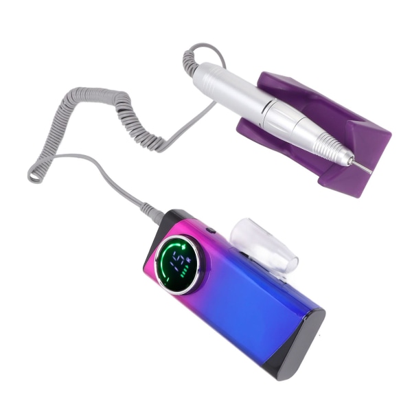 30000RPM Elektrisk Neglepoleringsmaskine USB-opladning med 2600mAh batteri - Neglefilssæt med 6 neglebor