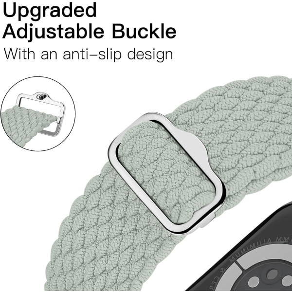 Antislipp Braided Band 3-pak Kompatibel med Apple Watch Remmer, Justerbar Elastisk Elastisk Erstatningsreim for iWatch Ultra SE 9 8 7 6 5 4 3 2 1