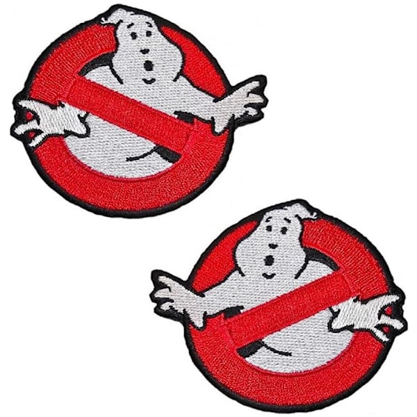 2 stk. Taktisk Ghostbusters Spøgelse Badge Stryge- eller Sy Militær Patches til Taktisk Airsoft Rollespil Biker Jersey Rygsæk Uniform Vest Hundetæppe