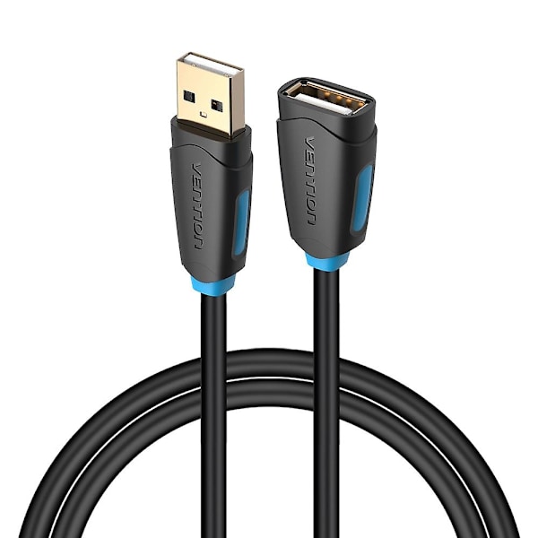 VENTION CBCBG 1,5 m Plug and Play USB 2.0 forlængerkabel datakabel til Xbox One PC Smart TV, sort