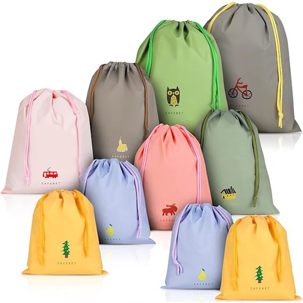 Vanntett Sportsbag 10-pakning Gymnastikk Barnehage Gym Reiseveske Ryggsekk Sko Skoleuniform Barn Voksen