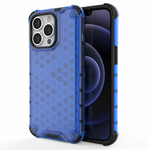 TPU + PC Hybrid Case Telefon Cover med Honeycomb Mønster til iPhone 13 Pro 6.1 tommer