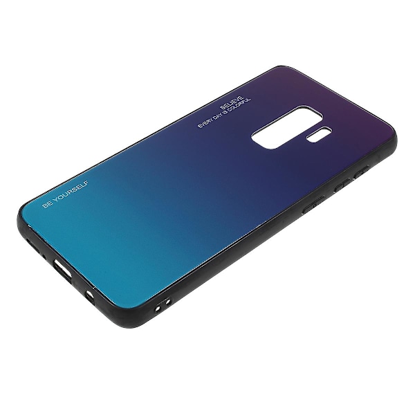 Gradientfarget glass + PC + TPU telefondeksel for Samsung Galaxy S9 Plus G965