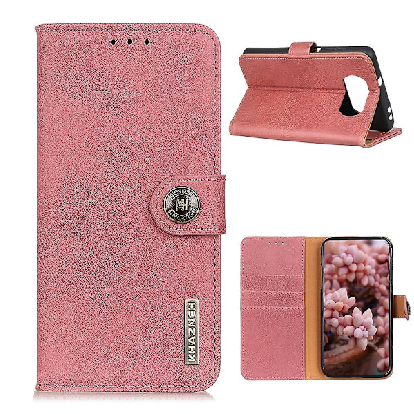 KHAZNEH Leather Cover for Xiaomi Poco X3 NFC Wallet Stand Cell Phone Case