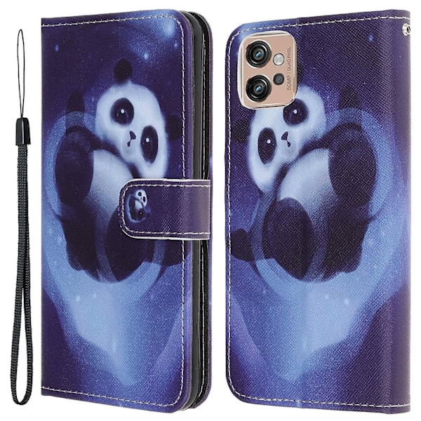 For Moto G32 4G Nytt 3D Korsmönster Skyddande Skal Panda