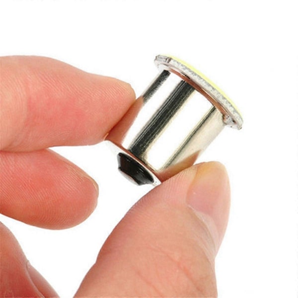 10 st vita 1156 BA15S P21W LED-lampor för bil 1156 COB 12 SMD 12V spänning