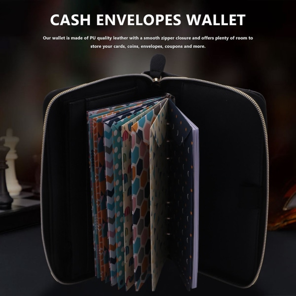 All-in-one Cash Envelopes -lompakkojärjestelmä, jossa on 12 budjettikirjekuorta ja 12 budjettiarkkia rahoitussuunnittelijalle