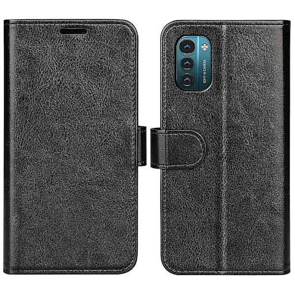 För Nokia G11/G21 Crazy Horse Magnetiskt Flip Cover PU Läder + Inre TPU Heltäckande Skyddsfodral