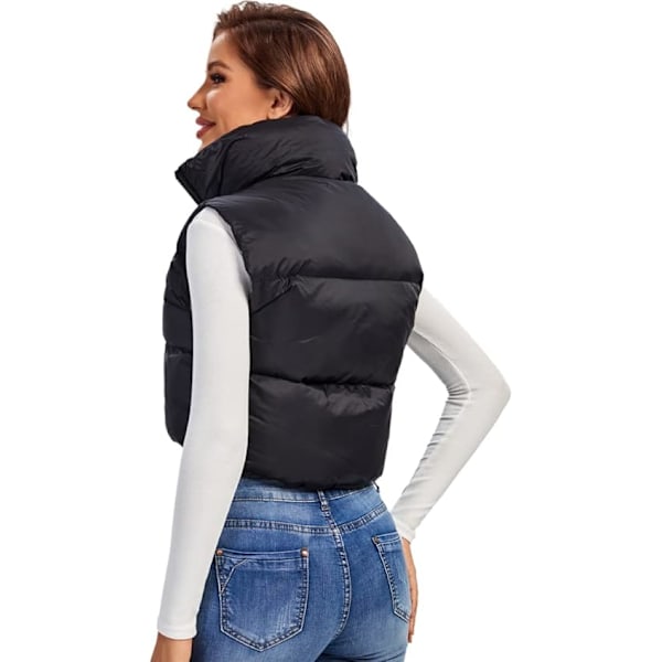 Ermeløse damejakker, tykke jakker, vinterjakker med glidelås, turtleneck-vester