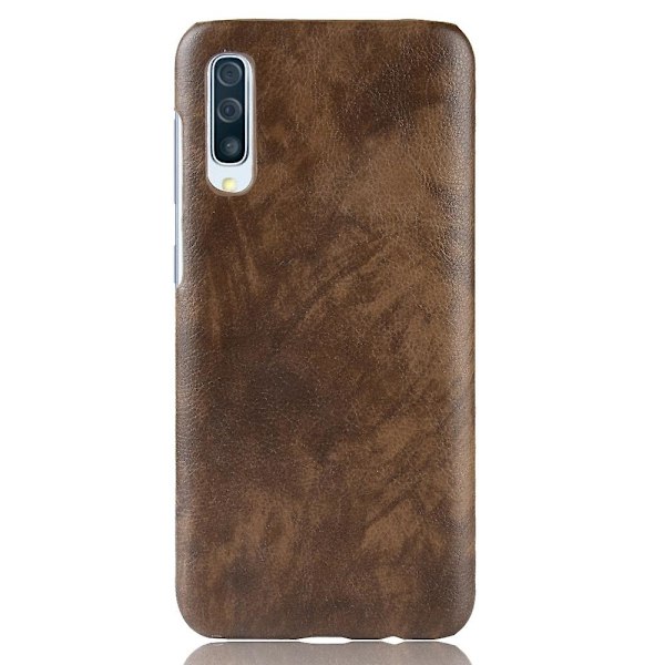 Litchi Texture PU Lærbelagt PC Hard Case Shell for Samsung Galaxy A70