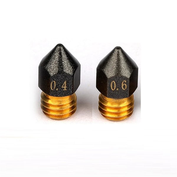 5 kpl MK8 PTFE -pinnoitettu suutin 0,4 mm M6 messinkikierteinen suutin CR10 CR10S -3 3D-tulostinsuuttimelle 1,75 m