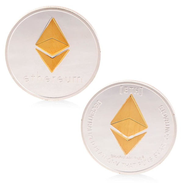 Ethereum Physical Silver Plated Commemorative Challenge Coin Collection Souvenir