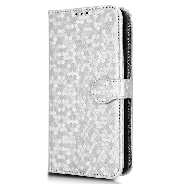 For Samsung Galaxy A34 5G Dot Pattern Imprinted Phone Cover Shockproof Wallet Stand Cover med rem