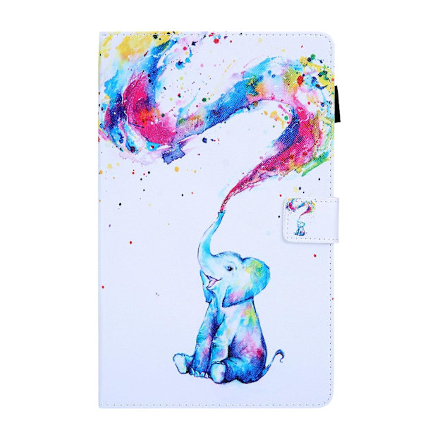 Printing PU Card Holder Tablet Case for Samsung Galaxy Tab A 10.1 (2019) SM-T510/SM-T515 Pattern