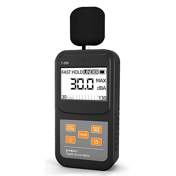 Digital Sound Level Meter Handheld SPL Meter,30-130DB Audio Noise Measure, Larger Backlit LCD Displ