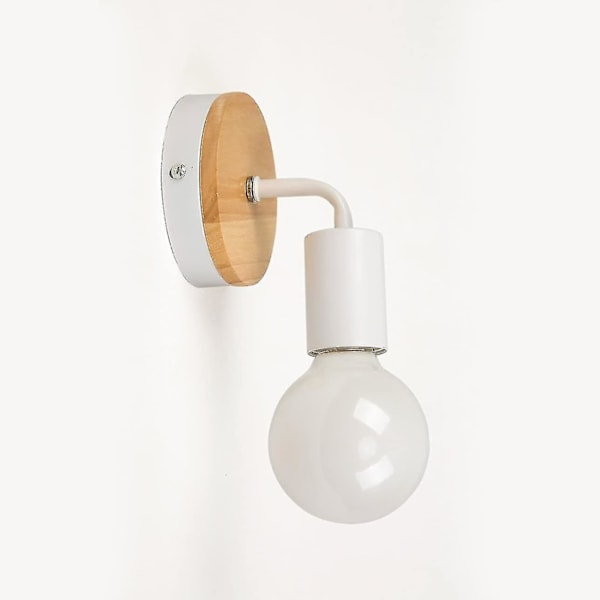 2 Pakker E27 Moderne Trefjøl Moderne Smijern Vegglampe (uten Pære)