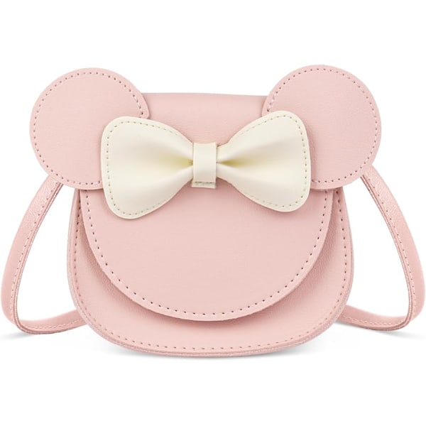 Piger Bow Crossbody Taske, PU Skuldertaske, Prinsesse Mini Taske til Piger, Børn, Småbørn