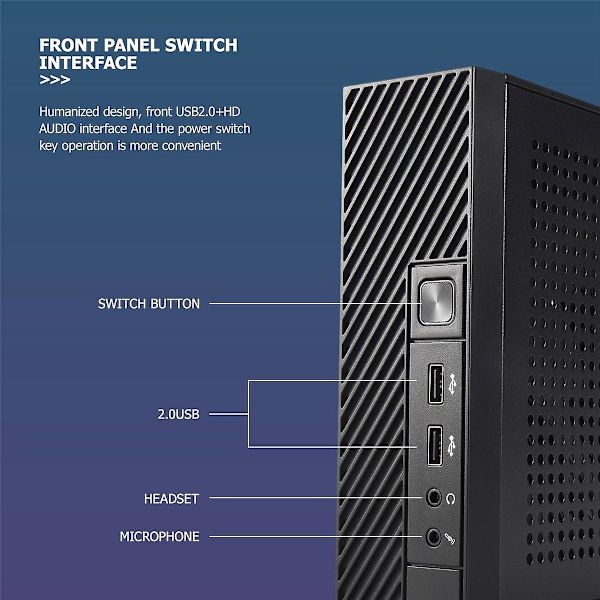 ITX-datorfodral M06 Mini-skrivbordsfodral HTPC-fodral Industriellt kontrollfodral