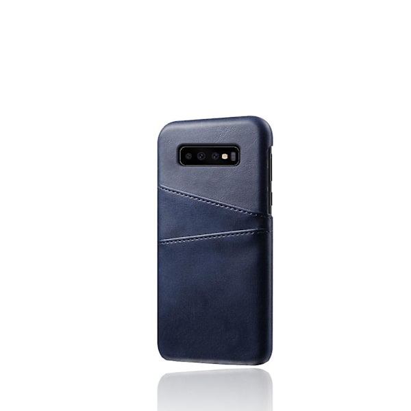 Dual kortspor PU læderbelagt PC mobiltelefoncover til Samsung Galaxy S10