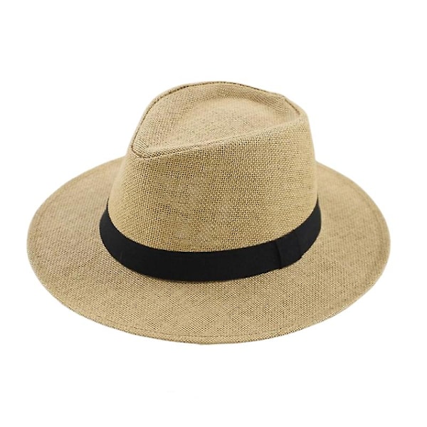 Hatt i strå for menn og kvinner - Jazz Fedora, Cubansk solhatt, Panama, kort brem, sommer