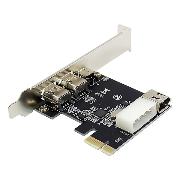 PCI E 1X 1394 3 Port Firewire -kortti DV HD -videokaappauskortti 1394A 6-nastaisesta 4-nastaiseen IEEE1394A Int