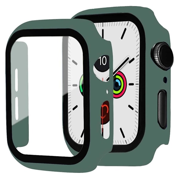 Matt ram PC + härdat glas Anti-scratch skärmskydd klockfodral för Apple Watch Series 4 40