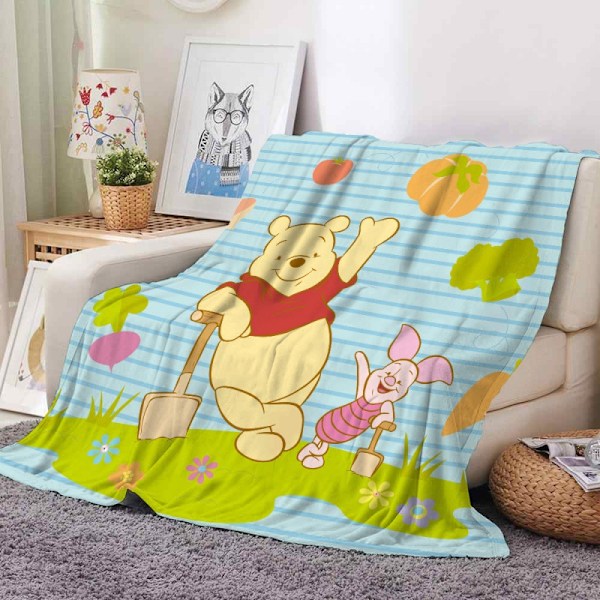 Piirroshahmoja Winnie the Pooh Koralli Fleece -peitto - Kymmenen Parasta Taidetta Lasten Lounastauolle