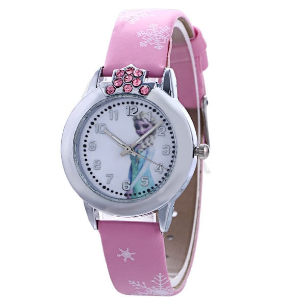 Frozen Snowflake Elsa Anna Princess Children's Smart Watch Pink