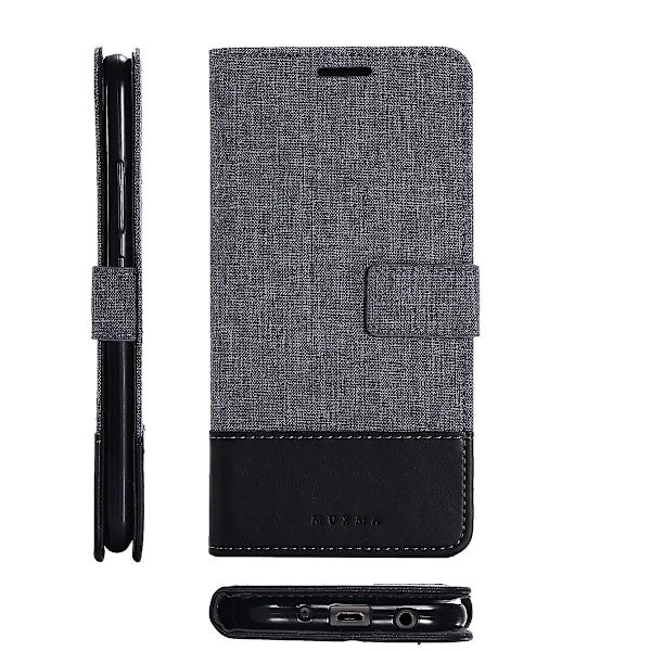 MUXMA Canvas Splicing Wallet Mobiltelefon Etui til Samsung Galaxy J5 (2017) EU Version/J5 Pro (2017)