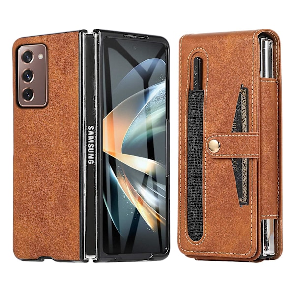 For Samsung Galaxy Z Fold2 5G PC+Telefon Etui Kortspor Glasfilm Cover Skal med Stylus