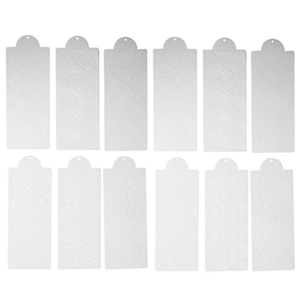 12Pcs Cake Decorating Stencils Floral Cake Templates Cake Printing Hollow Lace Decoration Molds Dec