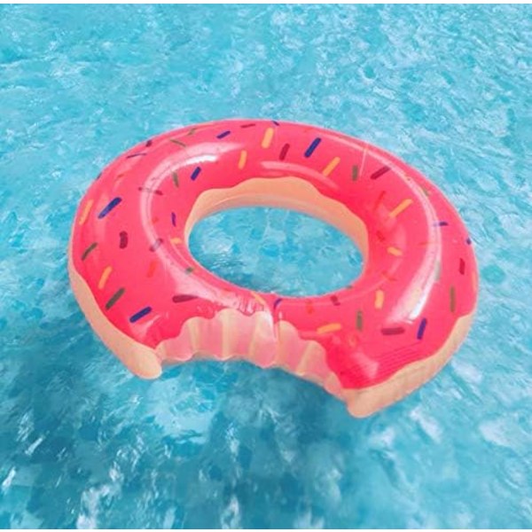 2 stk. 23,6-tommer Donut Pool Floats Oppustelige Svømmeringe Rør til Svømning, Svømmeflåde, Sommer Strandspil, Festdekoration