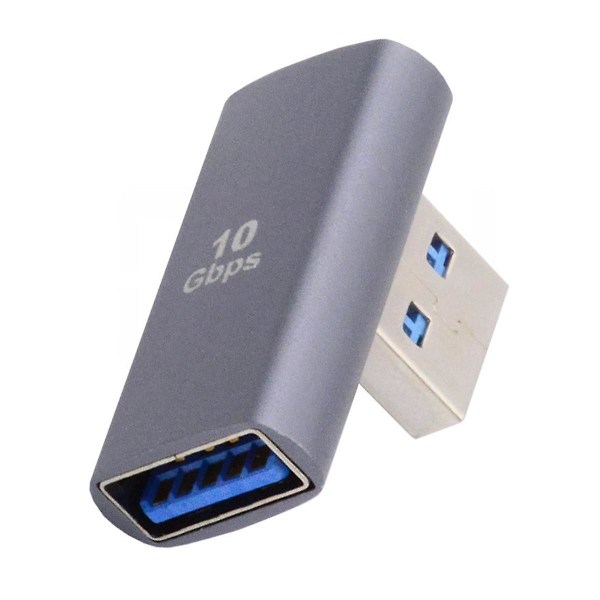 U3-018-LP 10 Gbps USB3.0 hane till hona strömdatatransferadapter 90 graders vinklad typanslutning