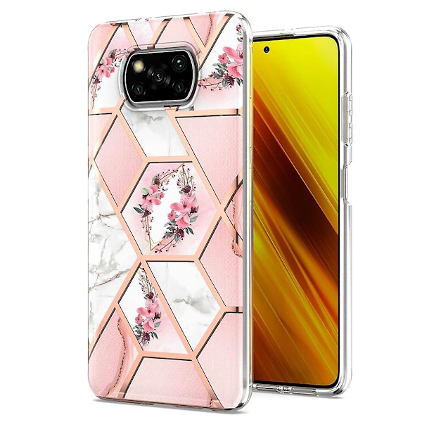 2.0mm IMD IML -puhelinkotelo Xiaomi Poco X3 NFC/Poco X3/Poco X3 Pro/Flower -kukkakuvio