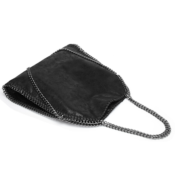 Skuldertaske kvinder kæde luksus håndtaske kæde blød taske crossbody taske kvinder håndtaske sort