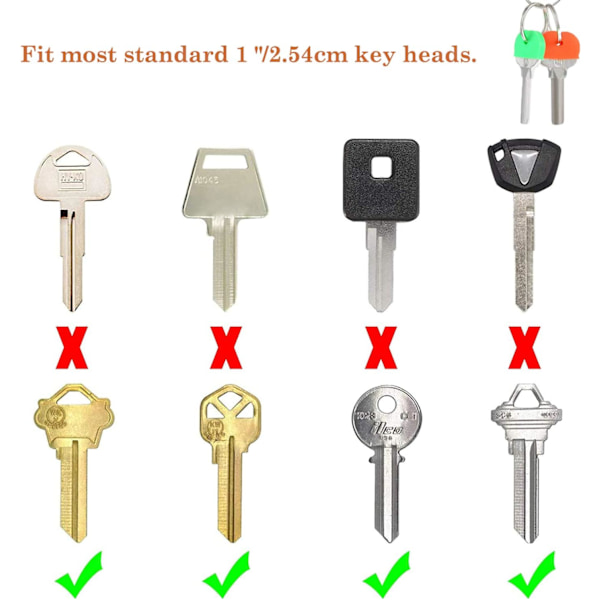 Nyckelkapslar Flexibla nyckelkapslar, flexibla nyckelkapslar Nyckelkapslar för enkel nyckelidentifiering 8 färger 24 stycken