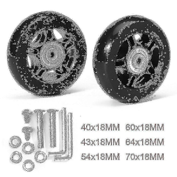 Tyst Resväska Rullväska Universal Hjul Gummi Löpare Resväska Lager Reparationskit -45mm*18mm-bebetter