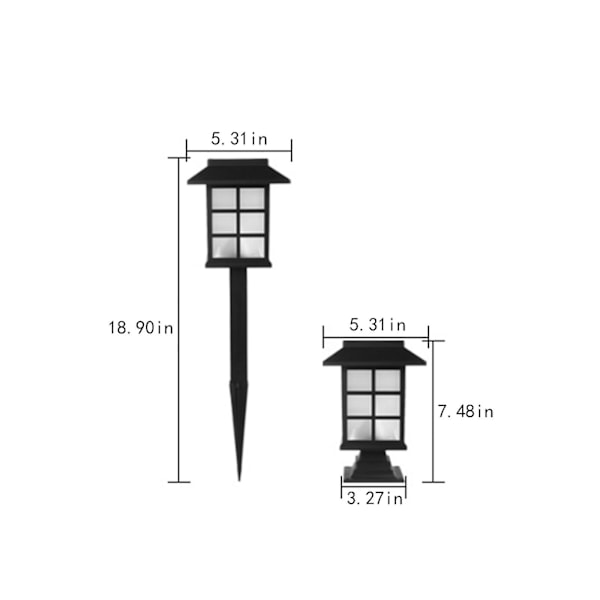 Solcelledrevne udendørs have LED-udendørs solcellelamper, vandtætte landskabs spotlights, havebelysning, trådløse solcelledrevne udendørslamper, gangsti