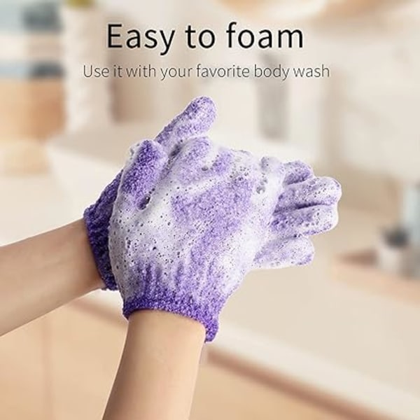 Exfolierande Badhandskar Kroppsskrubbhandskar Badhandskar 6-pack (Färgglada - 3 par)