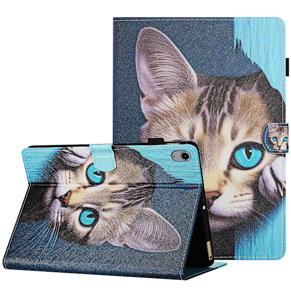 For iPad 10.9 (2022) PU Leather Case Pattern Printed Card Slot Protective Tablet Cover