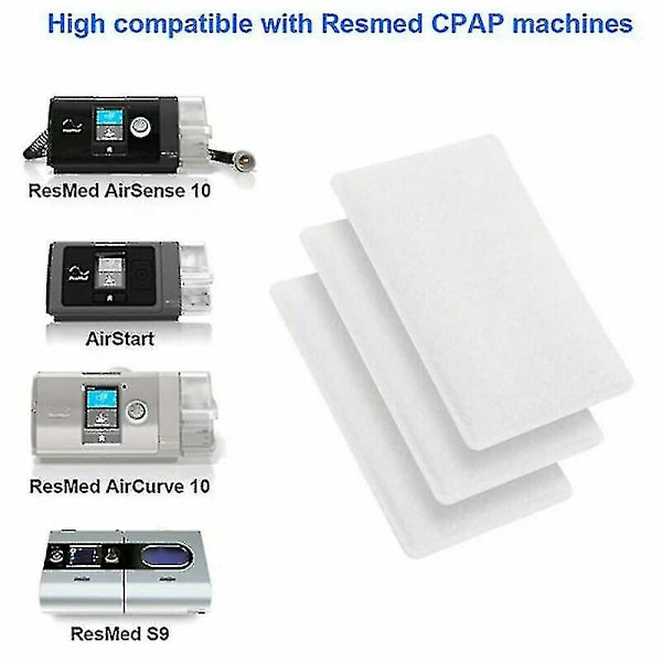 20 stk. CPAP Fine Airfiltre til ResMed AirSense 10, S9-serien, AirStart, AirCurve