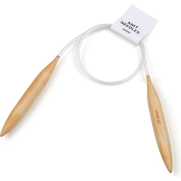 80 cm rundpinner, varme og lette strikkepinner for leddgikt, 81 cm store strikkepinner, 20 mm
