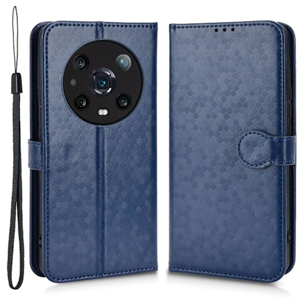 For Honor Magic4 Pro 5G Anti-dust Phone Case Dot Pattern Wallet Stand Flip Mobile Phone Cover