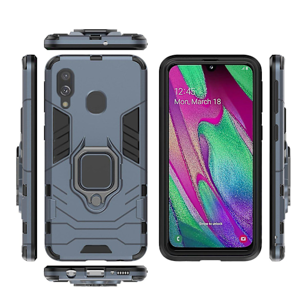 Kul beskyttende ringholder kickstand PC TPU hybrid deksel for Samsung Galaxy A40