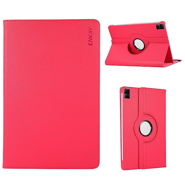 For Xiaomi Redmi Pad Litchi Texture 360 Graders Roterende Stativ Tablet Etui Auto Sleep/Wake Funktion +