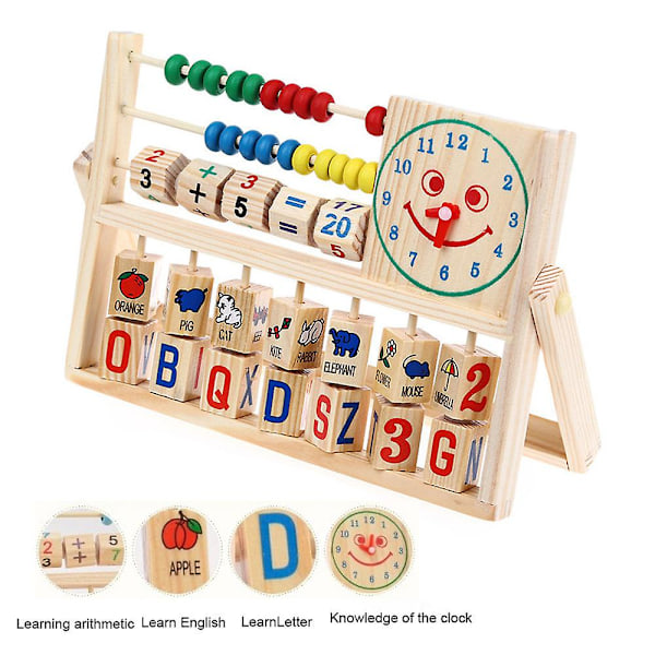 Children Baby Kids Toy Math Learning Developmental Versatile Flap Wooden Toy