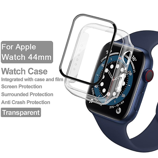 IMAK Full Cover Case Härdat Glasskydd för Apple Watch Series 4/5/6 44mm/SE 44mm/SE(2022) 44mm